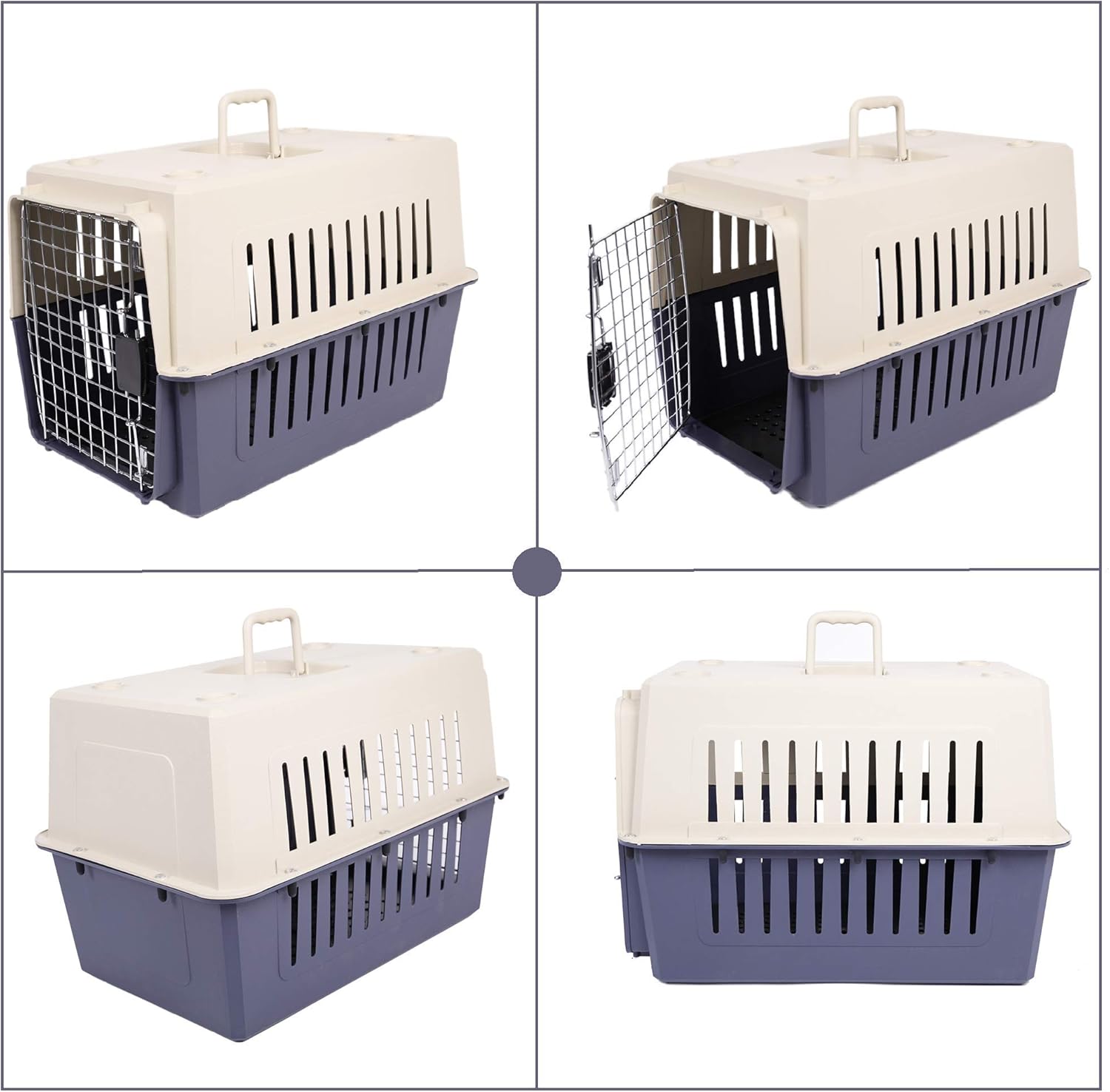 Dporticus Portable Pet Airline Box,Outdoor Portable Cage Carrier Suitable for Dogs Cats Rabbits Hamsters etc,Three Size : Pet Supplies
