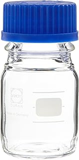 Chemglass CLS-1172-20L Glass 20000mL Schott Media Storage Bottle, with Blue Cap and GL-45 GPI Thread