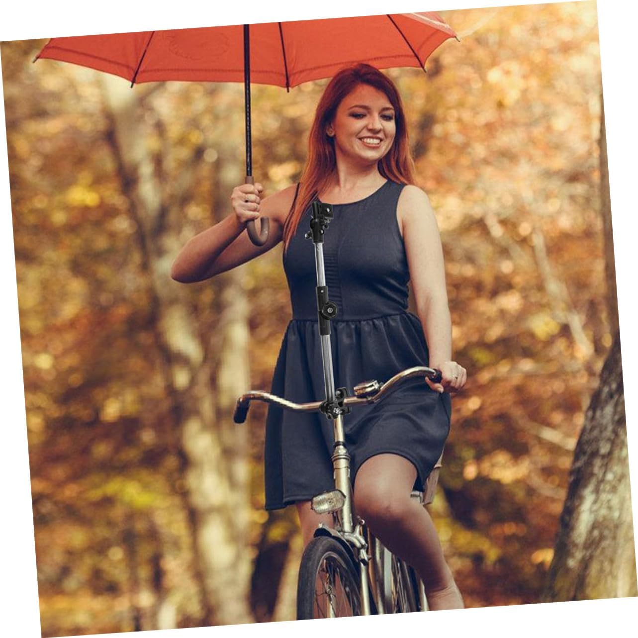 VANZACK Bicycle Umbrella Support Bike Umbrella Bracket Bicycle Umbrella Stand Foldable Mount Stand for Bike