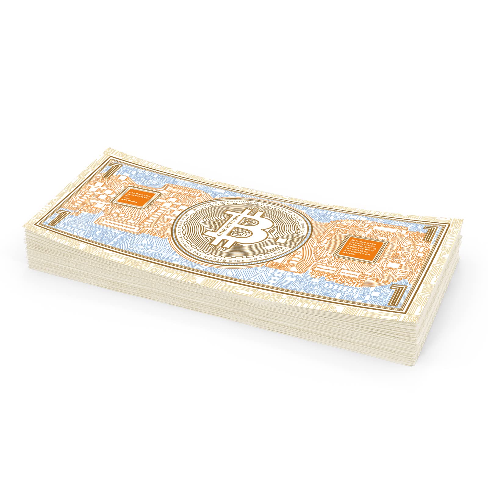 Bitcoin Scratch Cash 100 x 1 BTC Money to Play - Absolute New :  Amazon.com.be: Toys