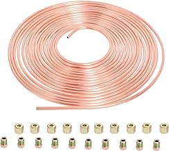 Tuyau de Frein 10m 5mm Diamètre Extérieur, Conduite Générale de Frein 3/16" de Rechange pour Automobile avec 20 Écrous de Fixation par Poweka