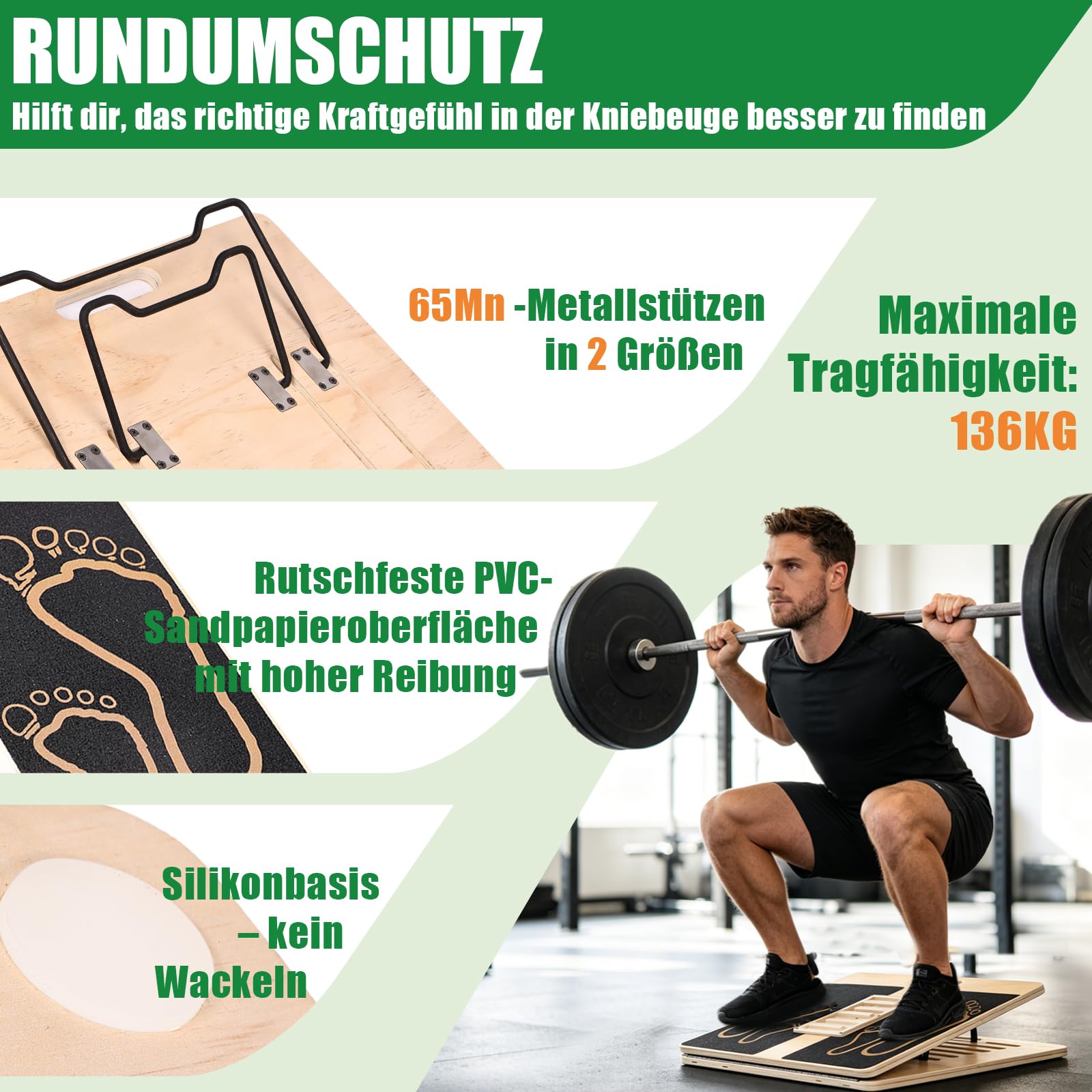 2 in 1 Wadendehner Balance Board mit 12 Winkeln 18°-53° Verbreitet