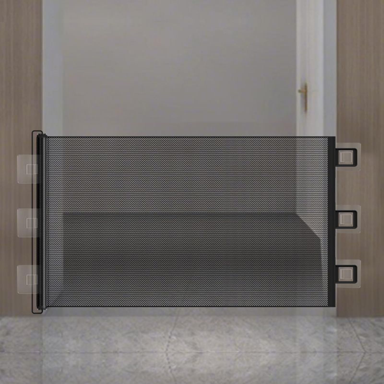 Cancello A Maglie Per Animali Domestici Facile Installazione Senza Fori | Cancello A Rete Per Cani Per Ingressi Per Cucine Porte Corridoi Interni Cortili Balconi Terrazze