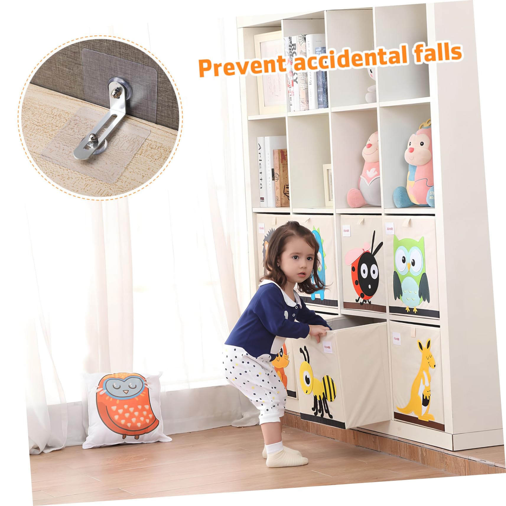 Amosfun Juego De 3 Correas De Seguridad Para Fijación De Muebles A La Pared Sin Taladros Para Cómodas Anclajes De Pared Para Muebles Kit De Punta Robusta Ajuste Amplio 12 Unidades X 3