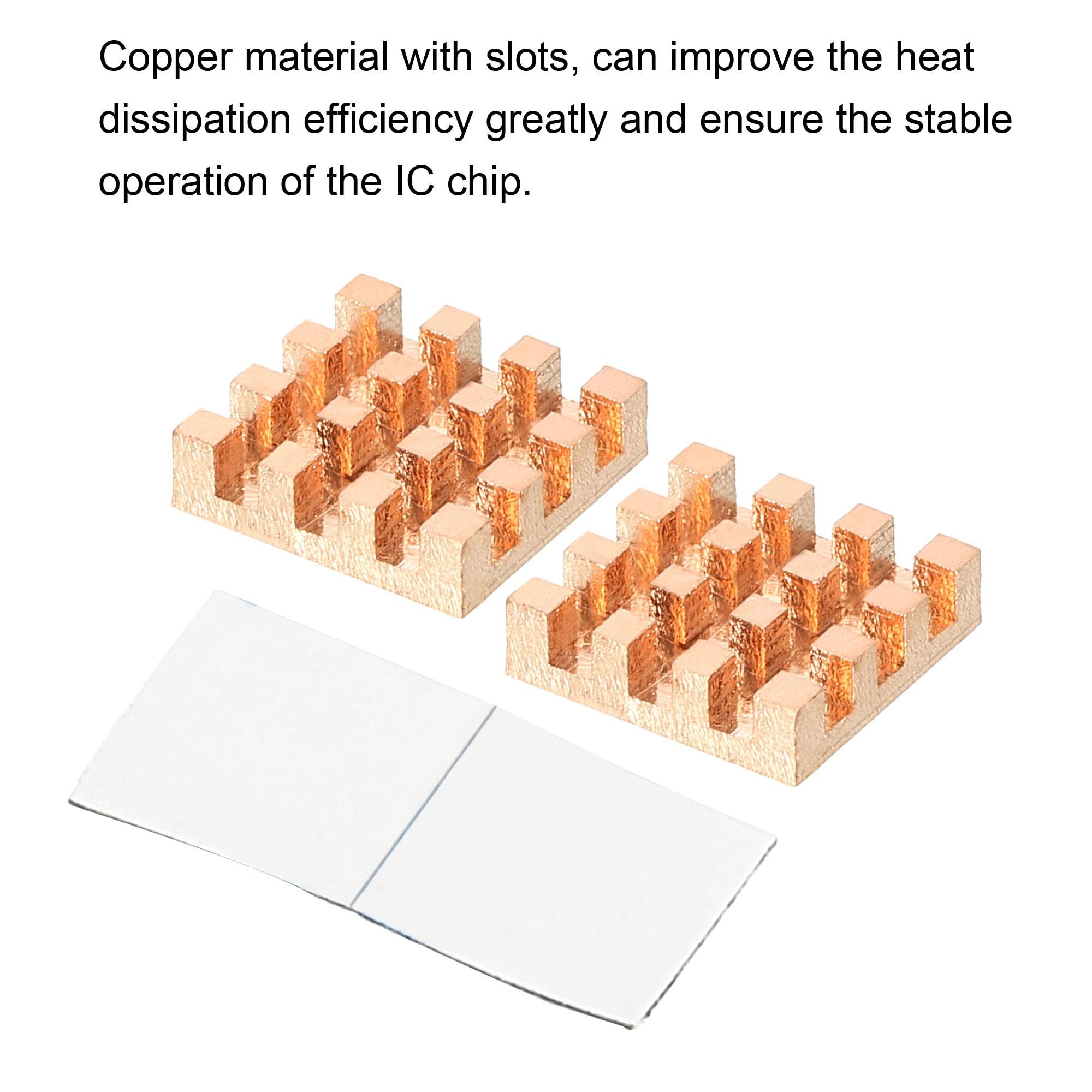 Sourcing Map Kit 15 Spessori Termici In Rame 15x15mm, Vari Spessori 0.3-1.5mm, Per Dissipatore CPU/GPU E Raffreddamento PC