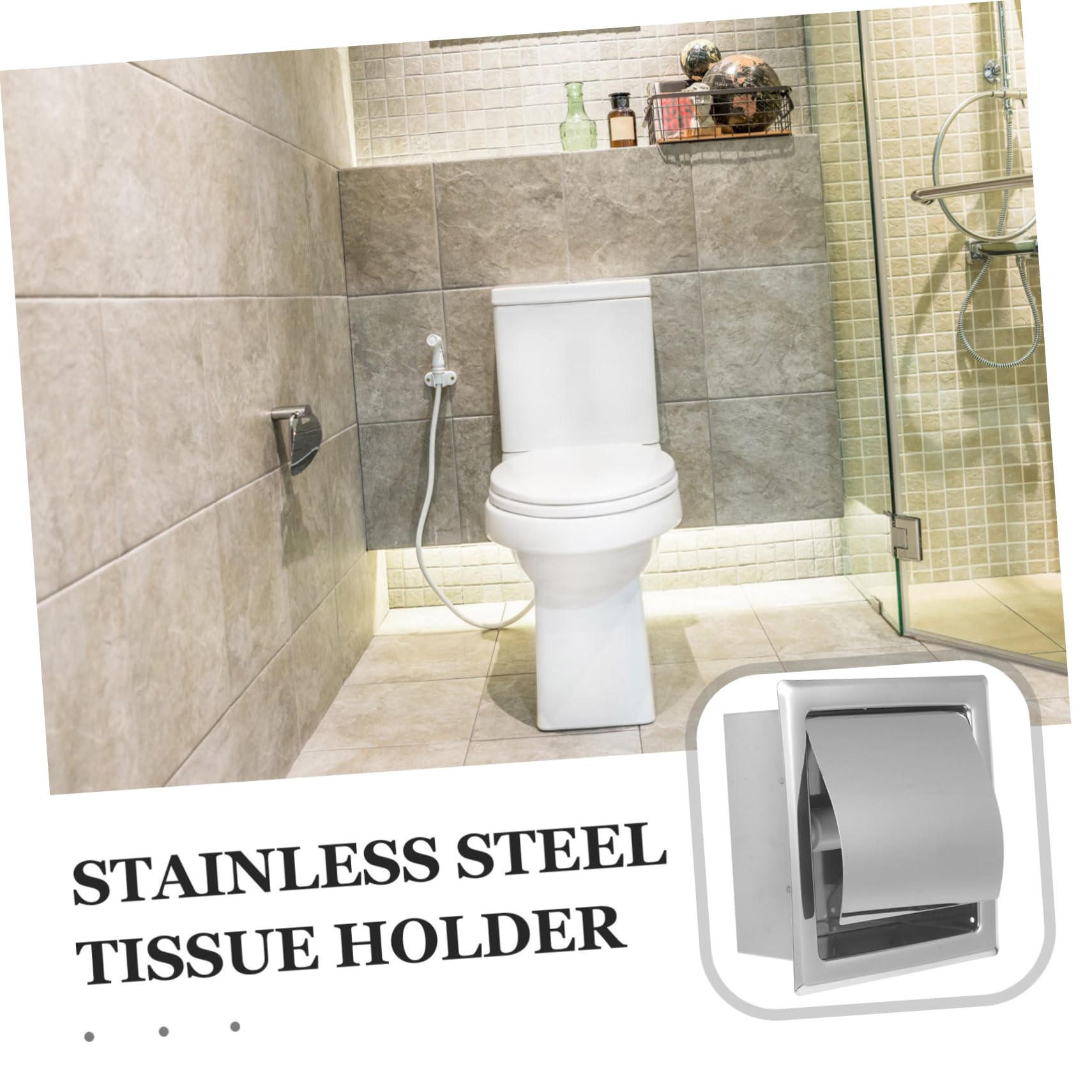Cabilock Caja De Pañuelos De Pared De Acero Inoxidable Dispensador De Papel Higiénico para Baño para Cocina y Cuarto De Baño