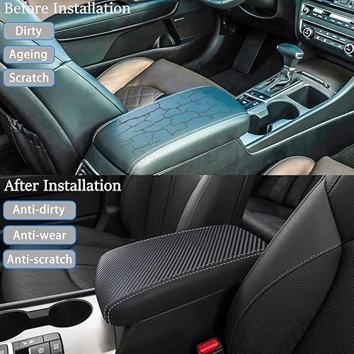 Miniatura 10 de Funda de consola central para Kia Optima 2016 2017 2018 2019 2020, accesorios funda para reposabrazos, impermeable, antiarañazos, de cuero,