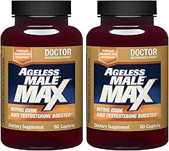Ageless Male Max Total Testosterone Booster Supplement for Men, 120 Caplets
