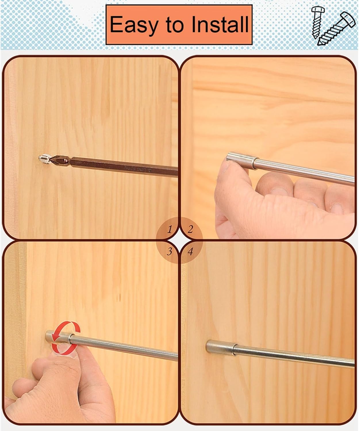 Stainless Steel Shelf Rail Fence Set - 2 Pcs 37in Guardrails for Falling Prevention, Customizable Length, Modern DIY Home Decorative Stopper, 39-14 Inch, 2 Pcs,37in/94cm