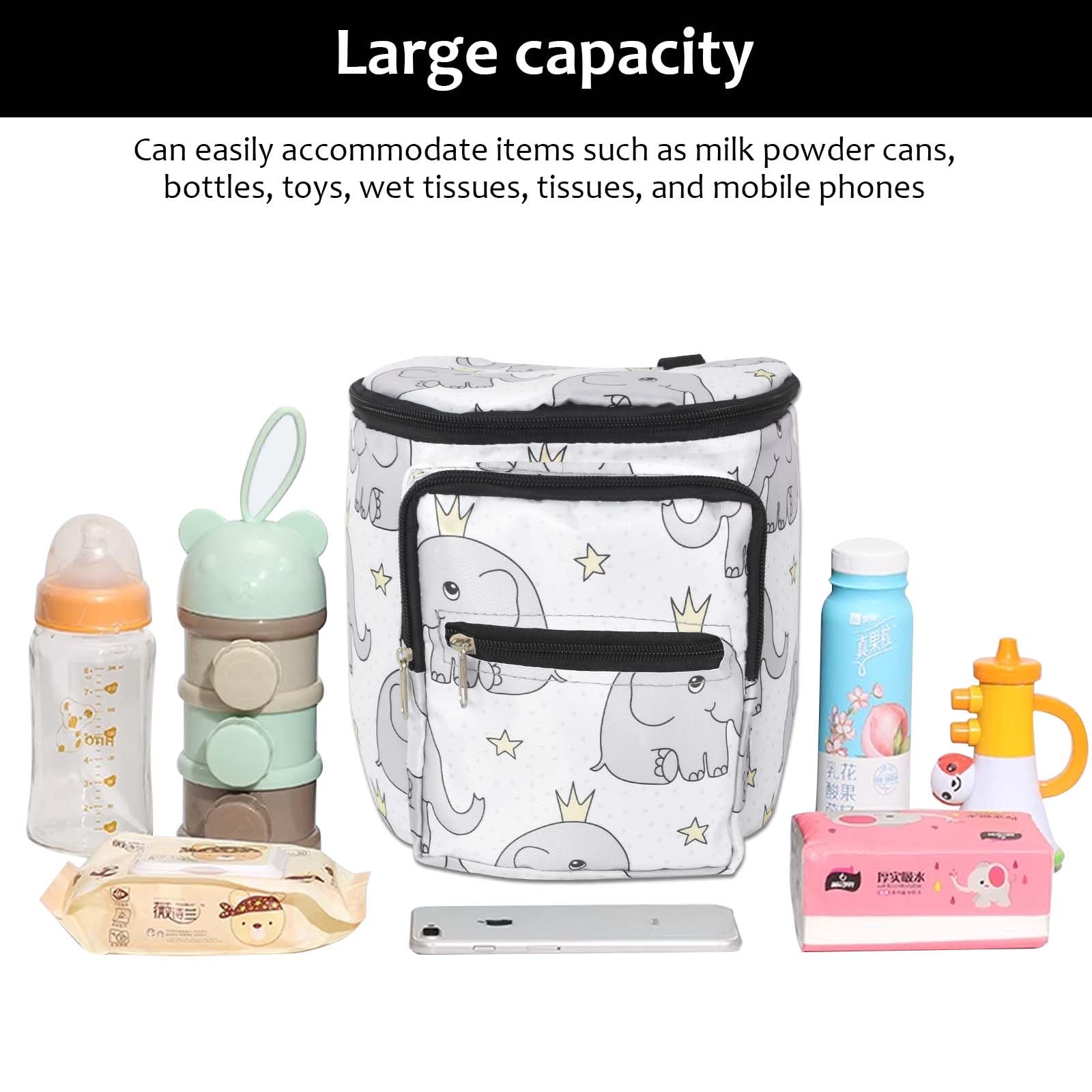 Borsa Organizer Universale Per Passeggino, Uggy Storage Bag, Borsa Passeggino Borsa Organizer, Multifunzione Borsa Cambio Neonato, Borsa per neonati per Biberon, Pannolini, Giocattoli (Style A)
