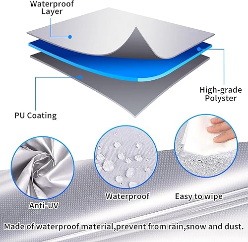 Miniatura 2 de Fundas para muebles de patio, 35.4 x 35.4 x 29.5 in (largo x ancho x alto), funda para mesa y silla al aire libre, resistente al polvo, duradera,