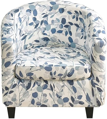 CRFATOP Fundas para silla de club de 2 piezas, fundas para sillón de bañera, fundas de sillón con estampado suave y redondo para silla de sofá,