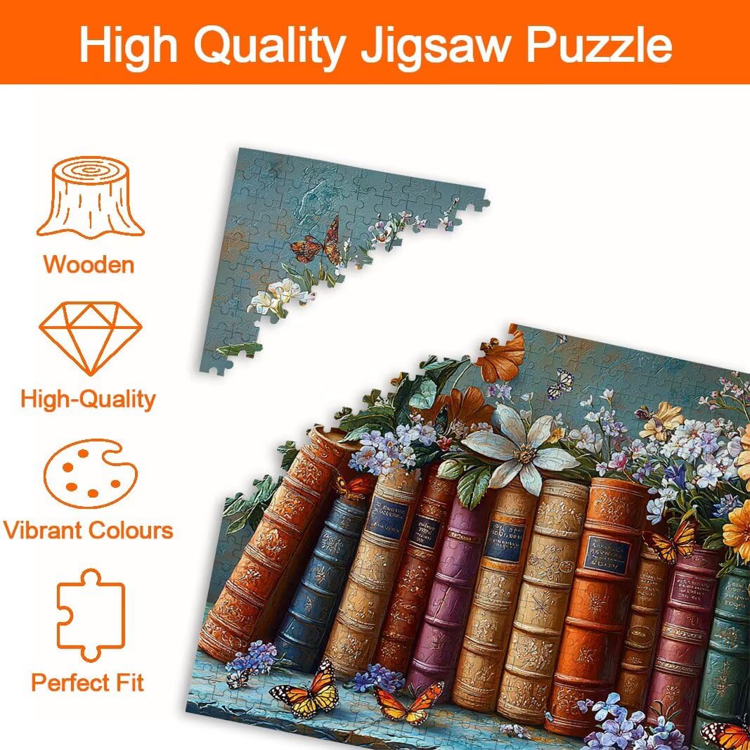 Puzzle Libro, Puzzle 2000 Pezzi Adulti per Decor, Regalo Donna/Uomo -9010