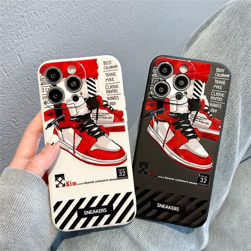 Miniatura 4 de Funda diseñada para iPhone 14 Pro Max para adolescentes, niños y niñas, zapatos de baloncesto de moda, gráficos de silicona suave, a prueba de