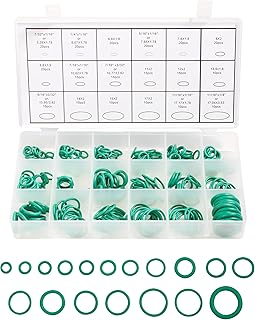 270 Pieces Seal Gasket Washer,O Ring Assortment Set Kit,Car Air Conditioning AC O Ring Kit,Sealing ORings Gasket Assortment Set,Rubber Washer Orings for A/C Professional Plumbing Automotive