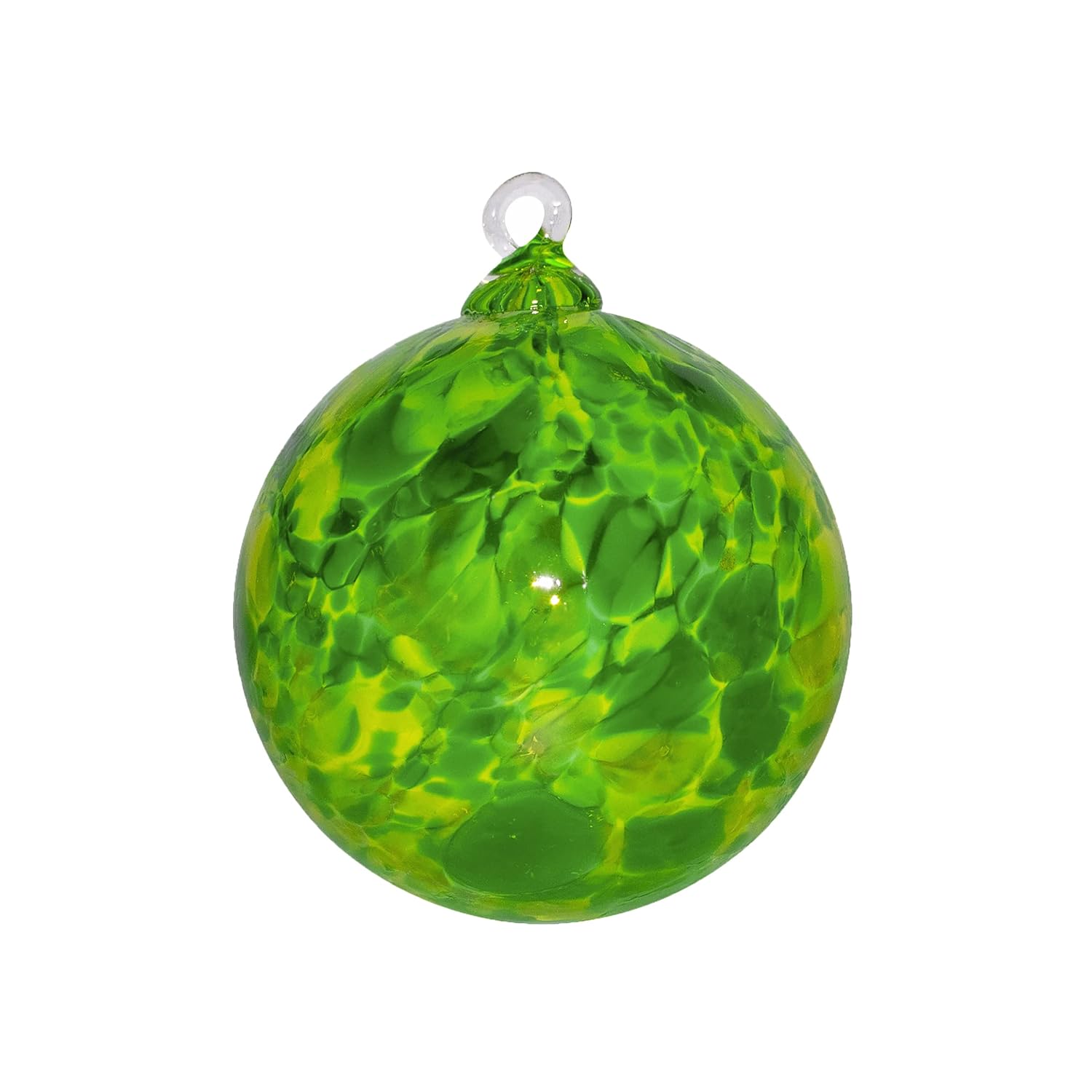 Hand Blown Glass Ornament - Suncatcher - Witches Ball - in “Forest Green” Dehanna Jones : Handmade Products