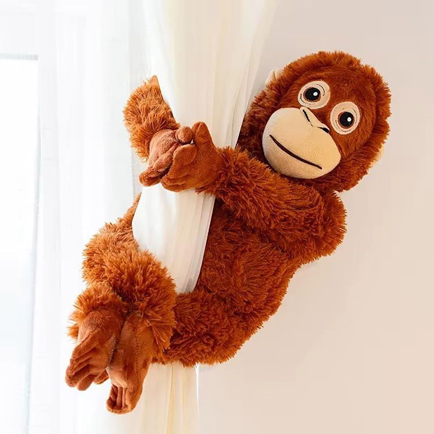 Genérico Mono Peluche Naranja 90 Cm,Mono De Peluche con Correas De En Manos Y Pies. para DecoracióN Infantil, HabitacióN De NiñA, Cama, CojíN Y Accesorio FotográFico del Hogar (90CM) — view 8