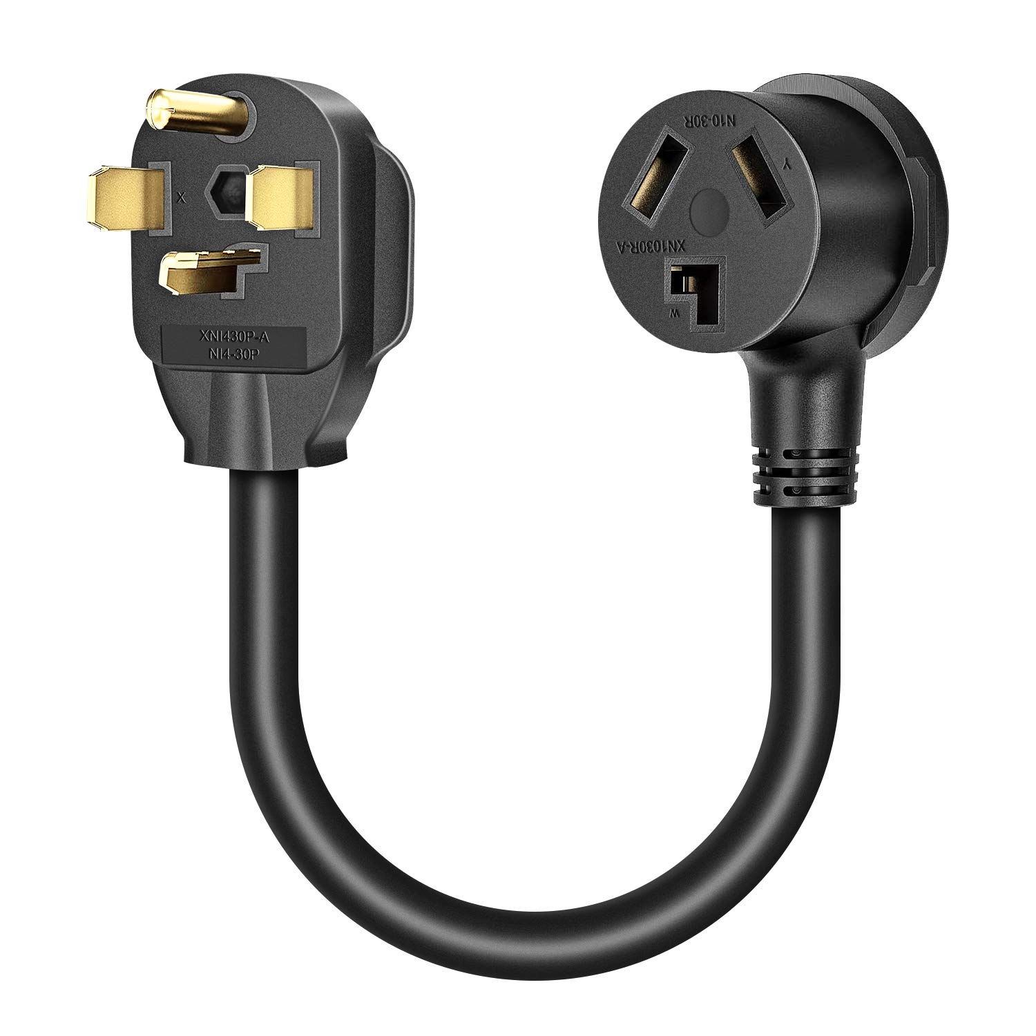 Dryer Adapter 4 Prong to 3 Prong Dryer Plug Outlet Adapter Power Cord NEMA 14-30P to 10-30R, STW 10AWG, 30Amp, 250V, 1.5FTL8