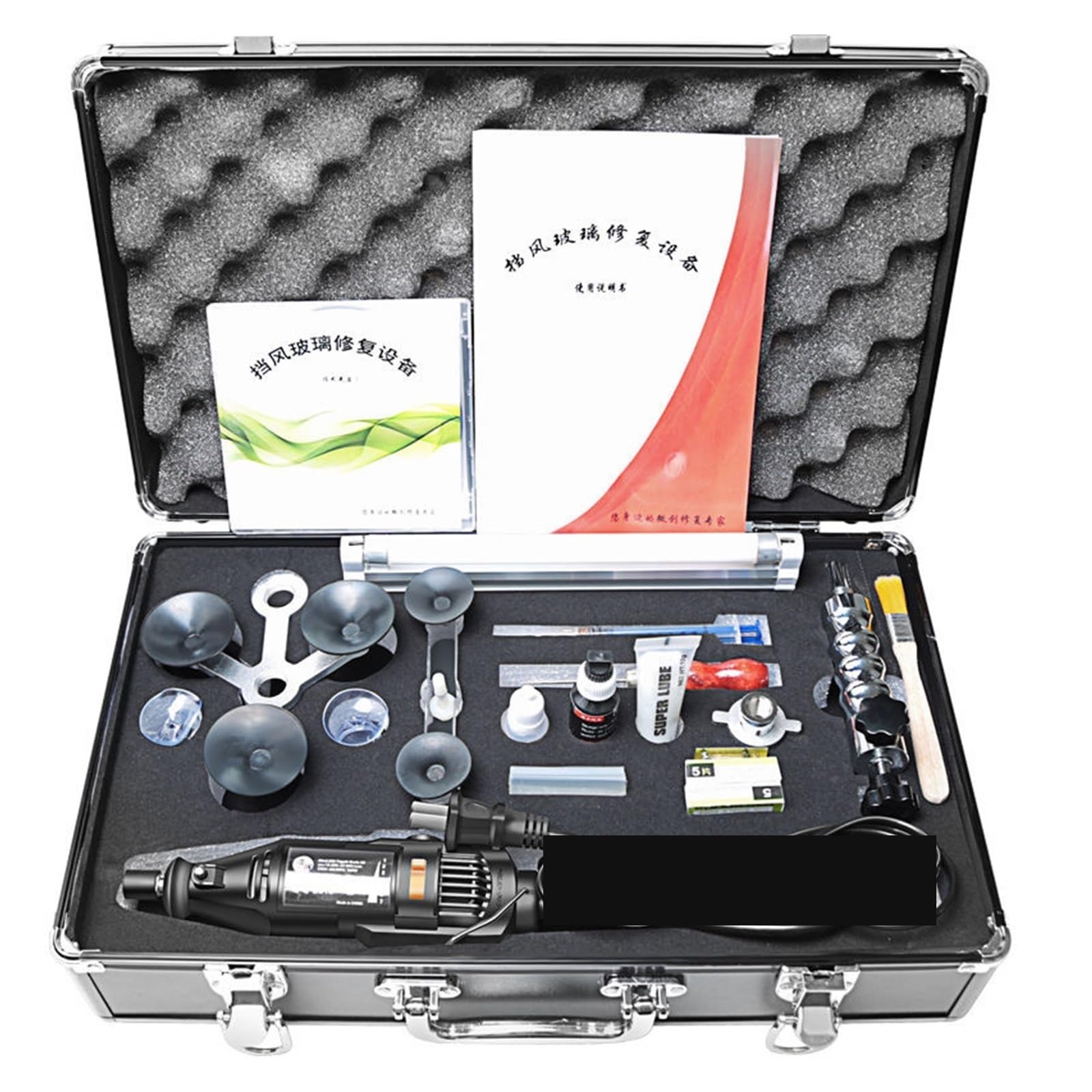 Kit de reparación de parabrisas, herramienta de reparación de grietas de vidrio con bomba de inyección de vacío para parabrisas de coche, espejo y reparación de ventanas