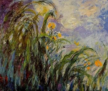 Amazon.co.jp: 16 の有名な絵画 - 黄色いアイリス クロード モネ