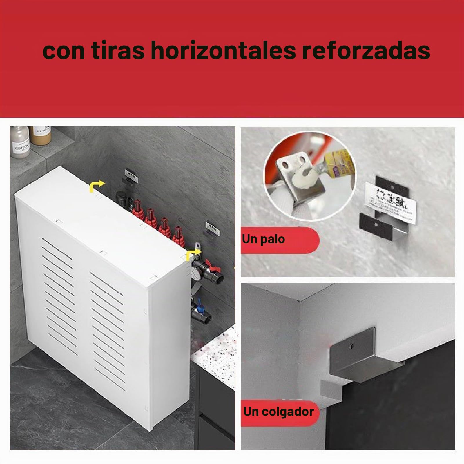 Cubre Radiadores Blanco Cubiertas de Radiador de Tres Lados para el Hogar Estante para Mueble de Baño, Mueble de Suelo para Sala de Estar y Pasillo(40x60x15cm/15.8x23.6x5.9in)