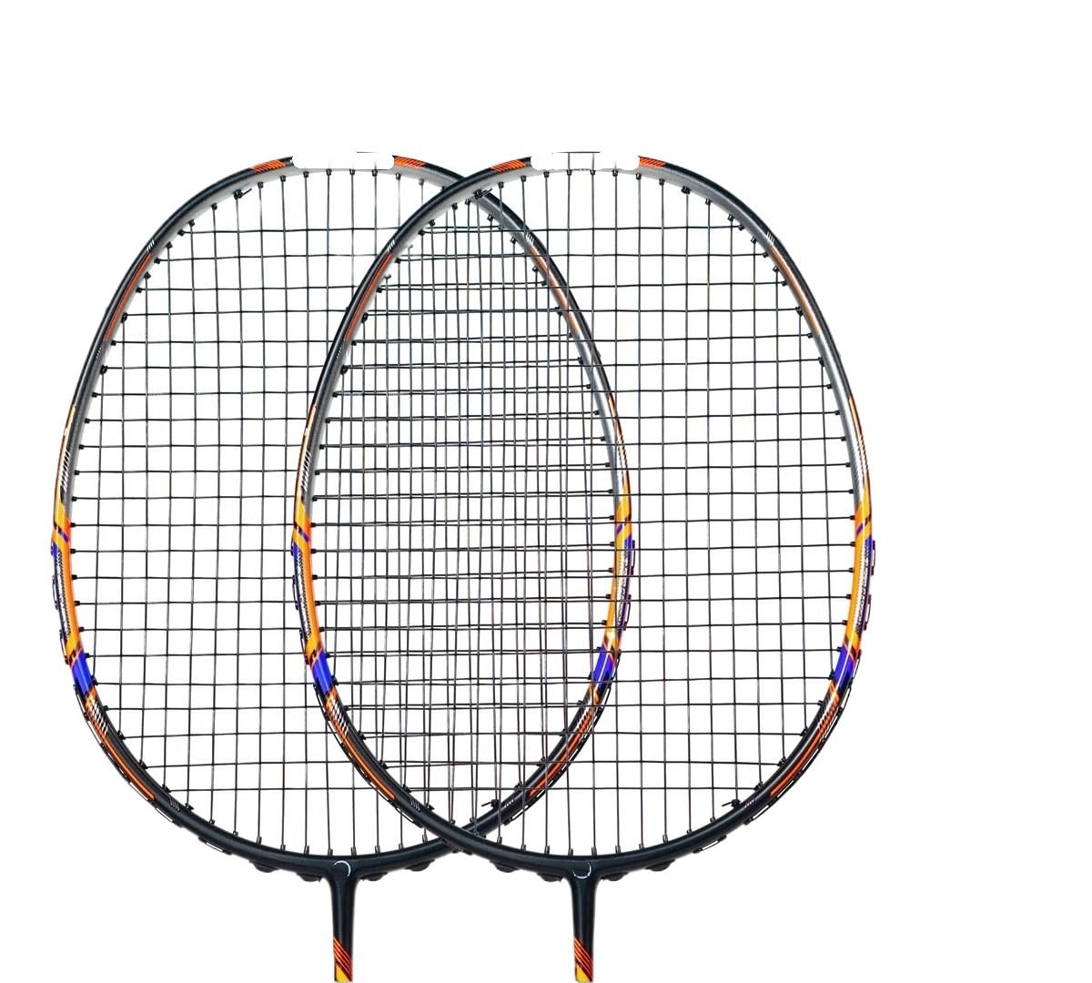 Badminton Set Racchetta da Badminton Ultraleggera con Arco e Freccia, Forza di trazione 13 kg, Sport all'Aria Aperta, Fibra Carbonio + Titanio(2PCS Black Bagged)