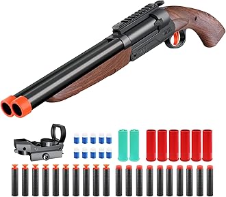 - Double-barreled Toy Gun - Two Modes Realistic Soft Bullet Toy Guns Blaster with Sight - Educational Shooting Toy Shotgun - Ideas Gifts for Christmas Birthday Halloween Present