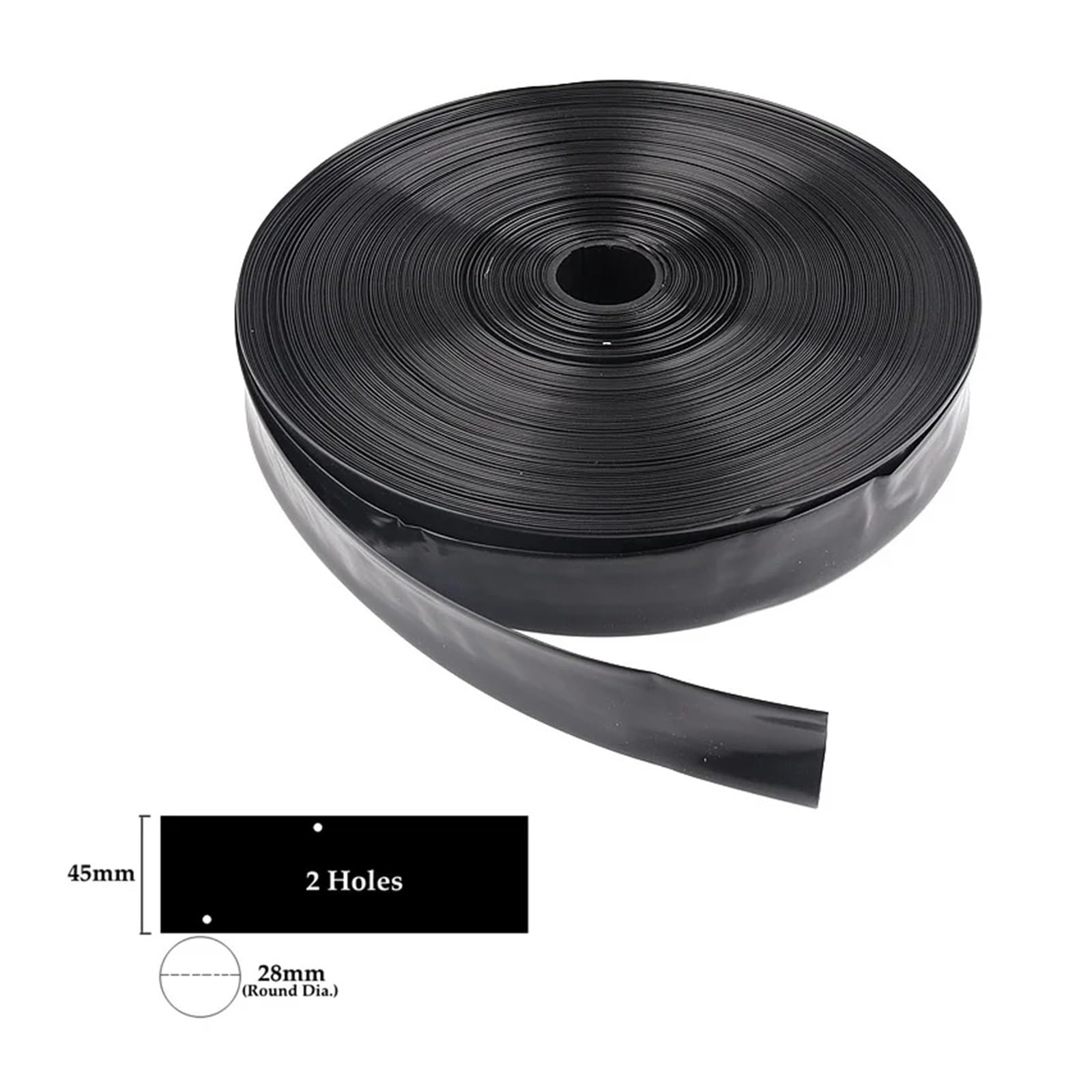 Cinta de riego T, Cinta de riego por goteo, invernadero, 1 pulgada, 28mm, 20/50/100m, 0/2/3/5 agujeros(With 2 Holes,1 INCH-100M)