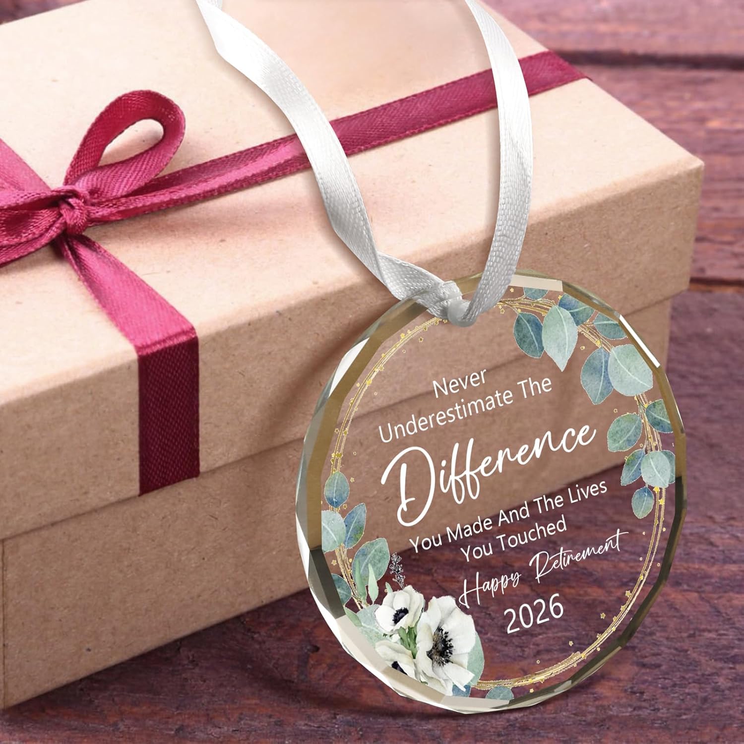 Retirement Gifts for Women Men Glass Ornament Retired Ornament 2026 Farewell Gifts New Job Going Away Gift Leaving Gift for Coworker Colleague Friends - Image 5