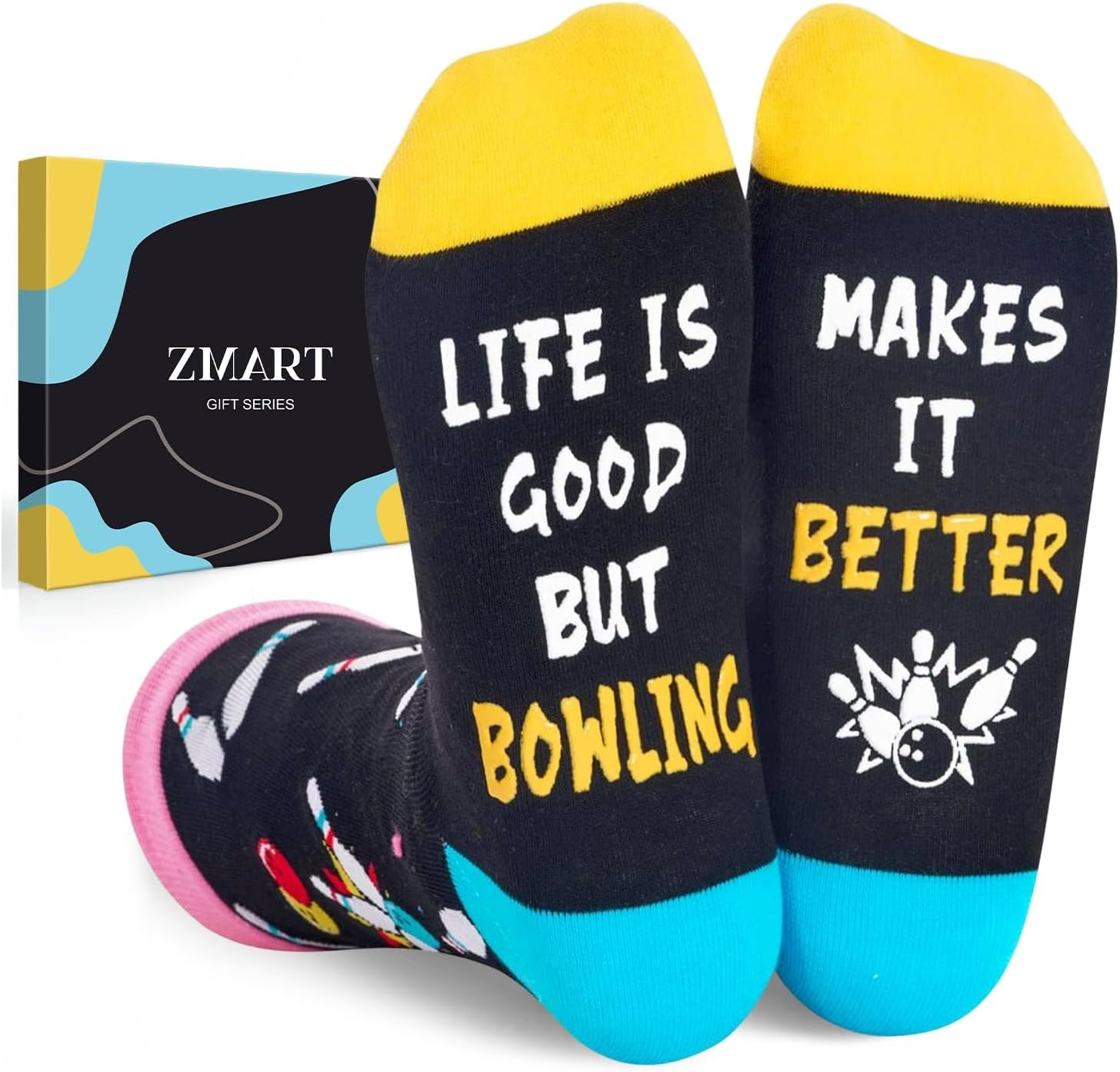 Zmart Funny Socks - Cheerleader Tennis Swimming Hiking Running Gifts for Girls
