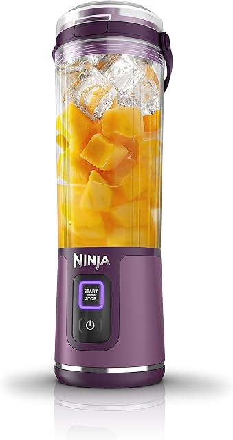 Ninja Blast Portable Blender, Cordless, 18oz. Vessel, Personal Blender for Shakes & Smoothies, BPA Free, Leakproof Lid, USB-C Rechargeable, Purple, BC151PRC (Canadian Version)