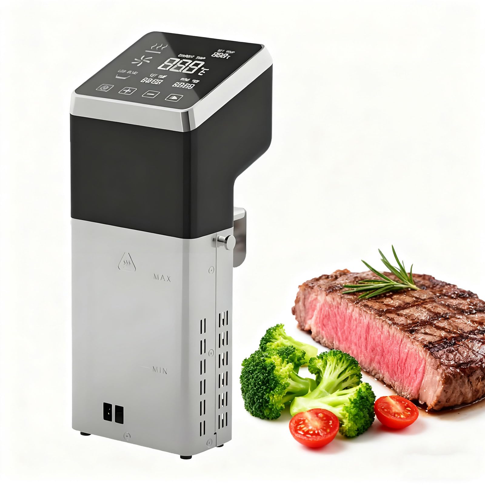 Urządzenie do gotowania metodą sous vide, urządzenie gotowania metodą sous vide, cyrkulator zanurzeniowy, z dokładnym pomiarem temperatury i timerem, do pakowania próżniowego mięsa lub warzyw