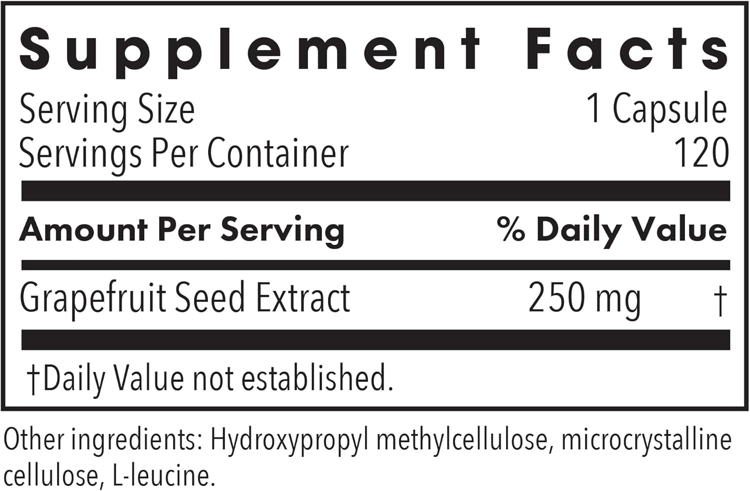 Allergy Research Group ParaMicrocidin 250 Supplement - Grapefruit Seed Extract 500mg, Supports Metabolic Function, Contaminant Free, Vegetarian Capsules - 120 Count