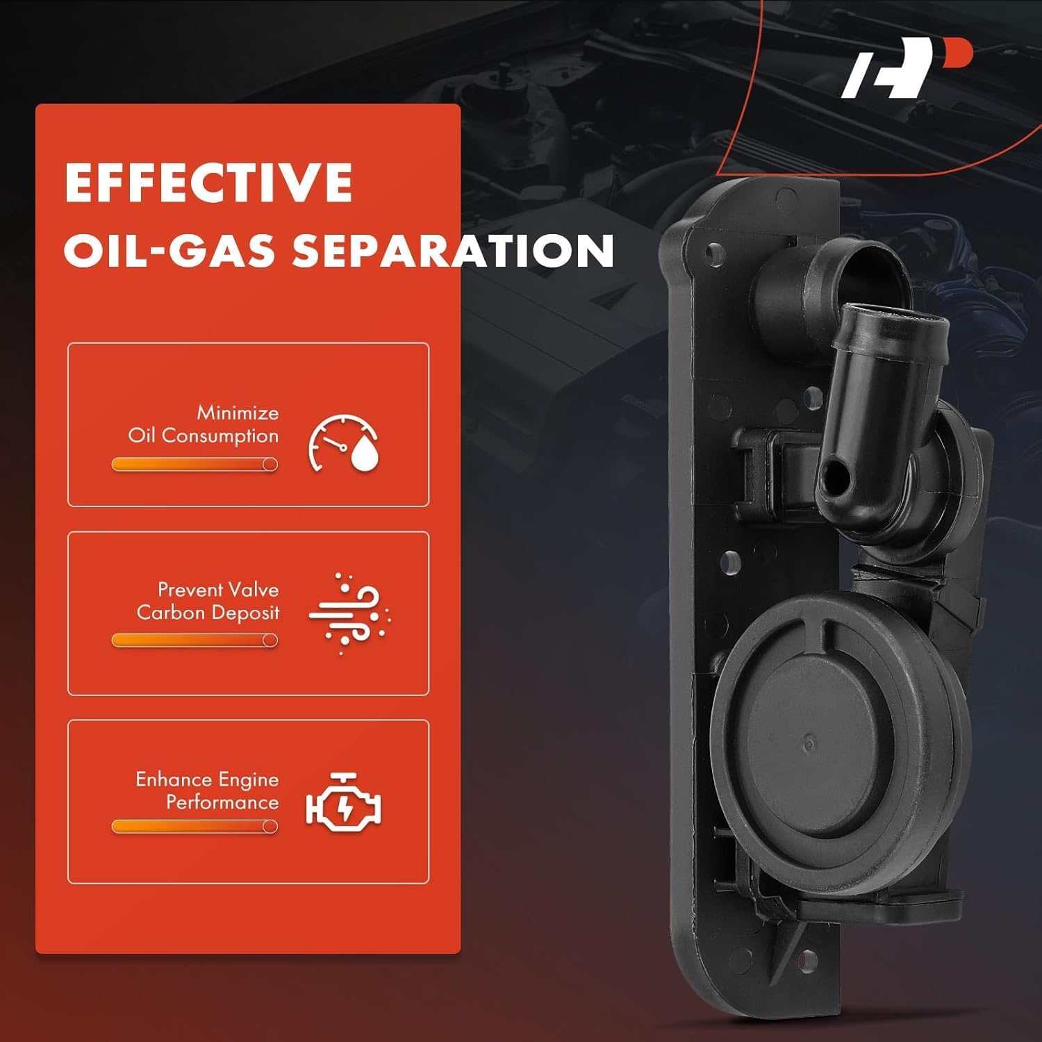 A-Premium Engine Crankcase Vent Valve Oil Separator Compatible with Volkswagen Jetta/Passat 2006, Golf R 2012-2013 & Audi A4 2005-2006 2008, A4 Quattro 2005-2006, A3 2006, 2.0L
