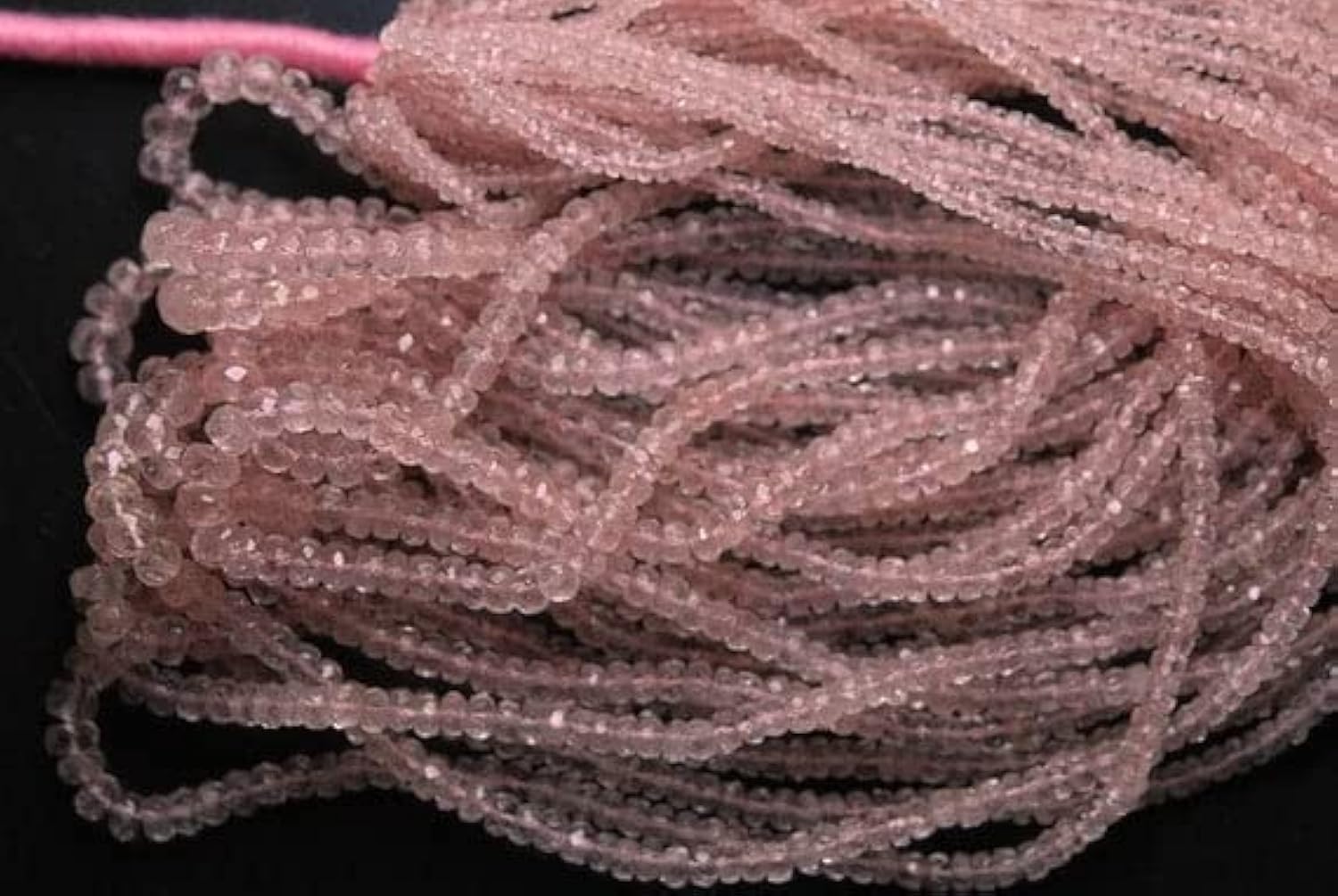 Perles Morganite et Aigue-marine de qualité AAA sans défaut pour enfilage facile