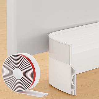 Türdichtung Zugluftstopper für Türen, NEU Türdichtung Unten Selbstklebend Tür Zugluftstopper, Silikon Haustür Dichtung Luftzugstopper, für Schallschutz, Windschutz, Staubschut (1M,Weiß)