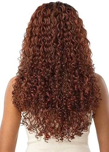 Miniatura 4 de Outre Peluca de encaje frontal 360 de 13 x 6 pulgadas atada a mano TASIRA (DR marrón jengibre)