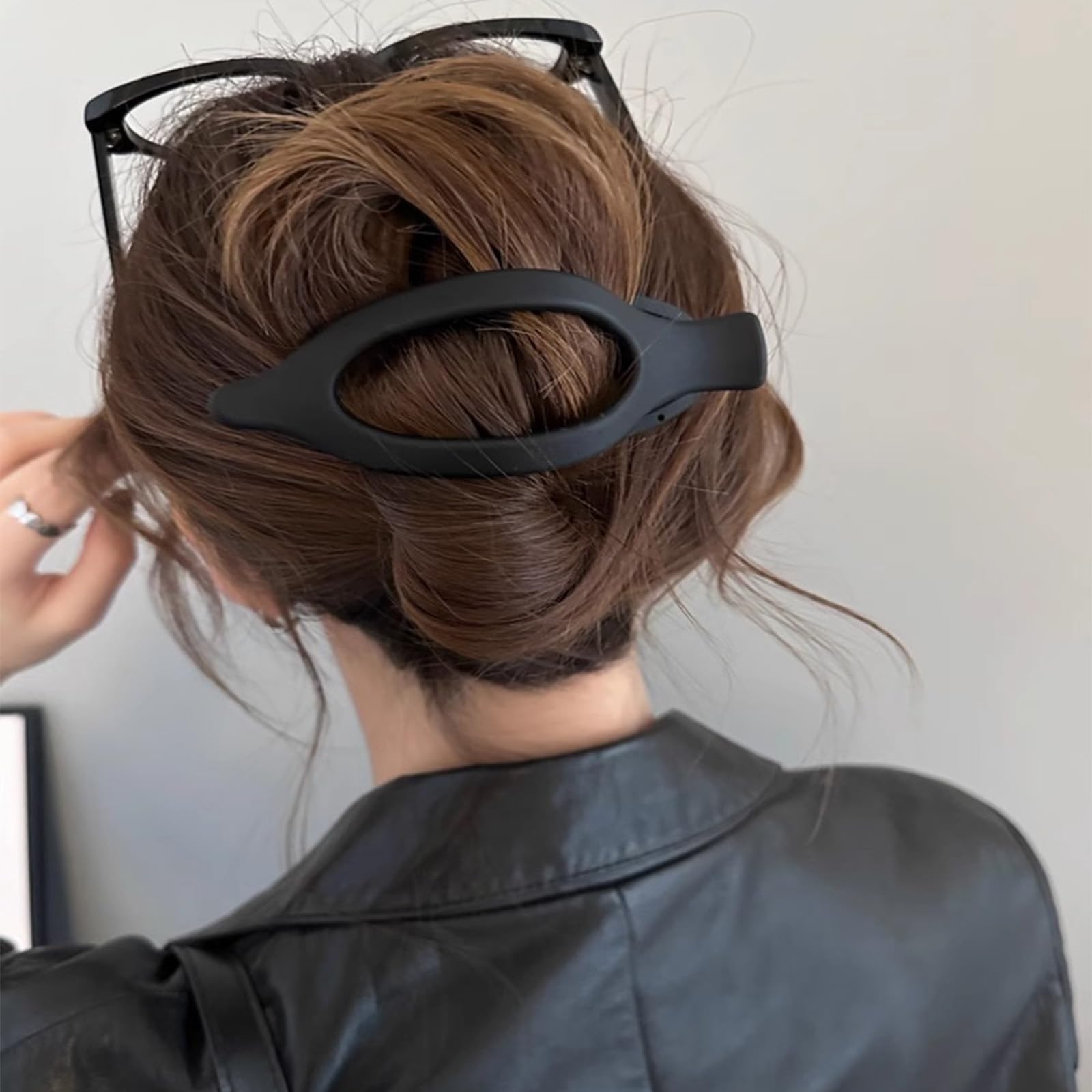 Flomiara 4PCS Flat Claw Clip, Oval Hair Clips for Thick Thin & Fine Hair Women Girls - Image 2