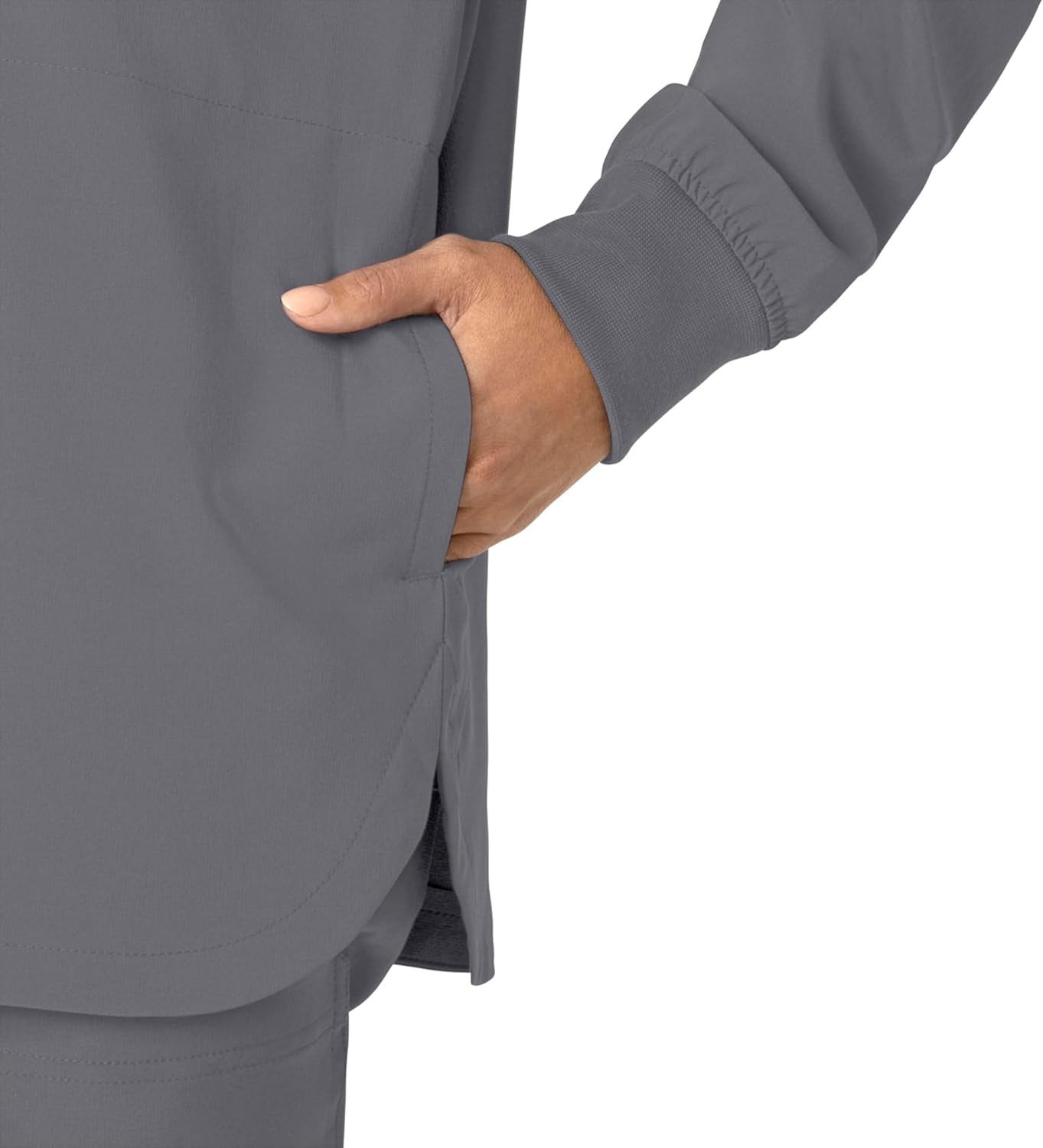 Carhartt Scrubs C82210 Women's Cross-Flex Modern Fit Shirt Jacket Medium Pewter - Image 8