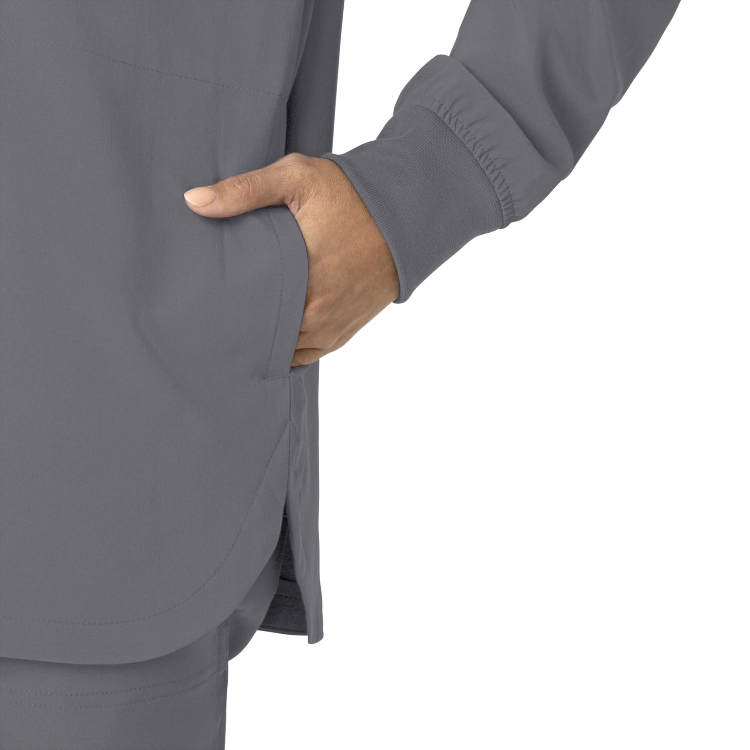Carhartt Scrubs C82210 Women's Cross-Flex Modern Fit Shirt Jacket Medium Pewter