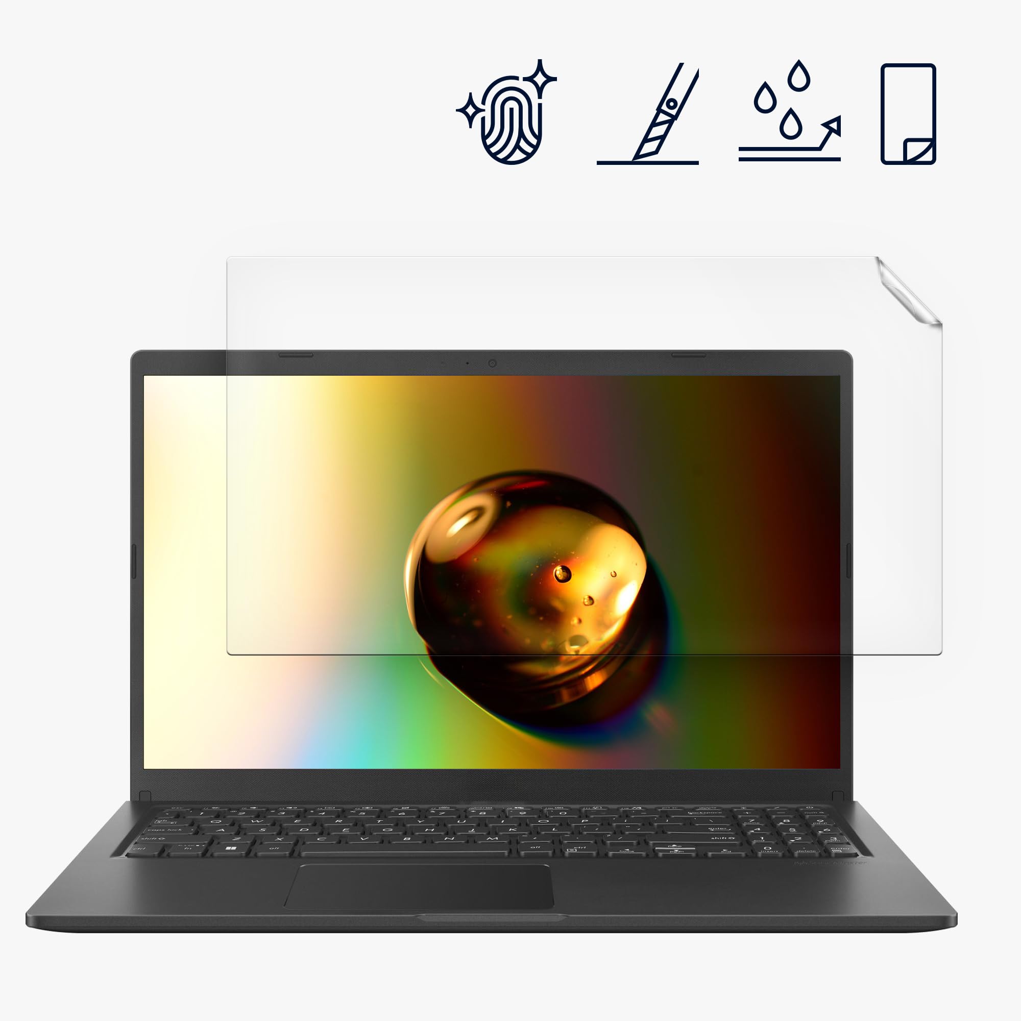 kwmobile Pellicola Protettiva per Display Compatibile con ASUS Vivobook 15 15,6" 1335U - Pellicola Screen Cover Opaca antiriflesso con Effetto Anti-Impronte