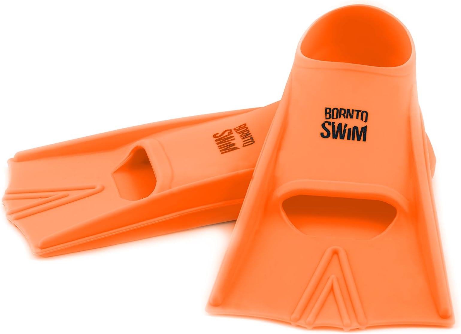 BornToSwim Children's Silicone Flippers Short Training Fins Size 27-29