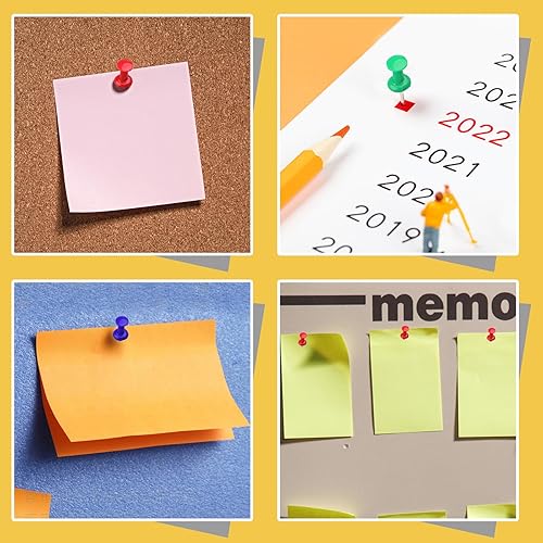 Miniatura 7 de Tikjiua Pinzas de empuje marrones con clips de madera para tablón de anuncios, 50 piezas de chinchetas para obras de arte, fotos, escuelas y hogares