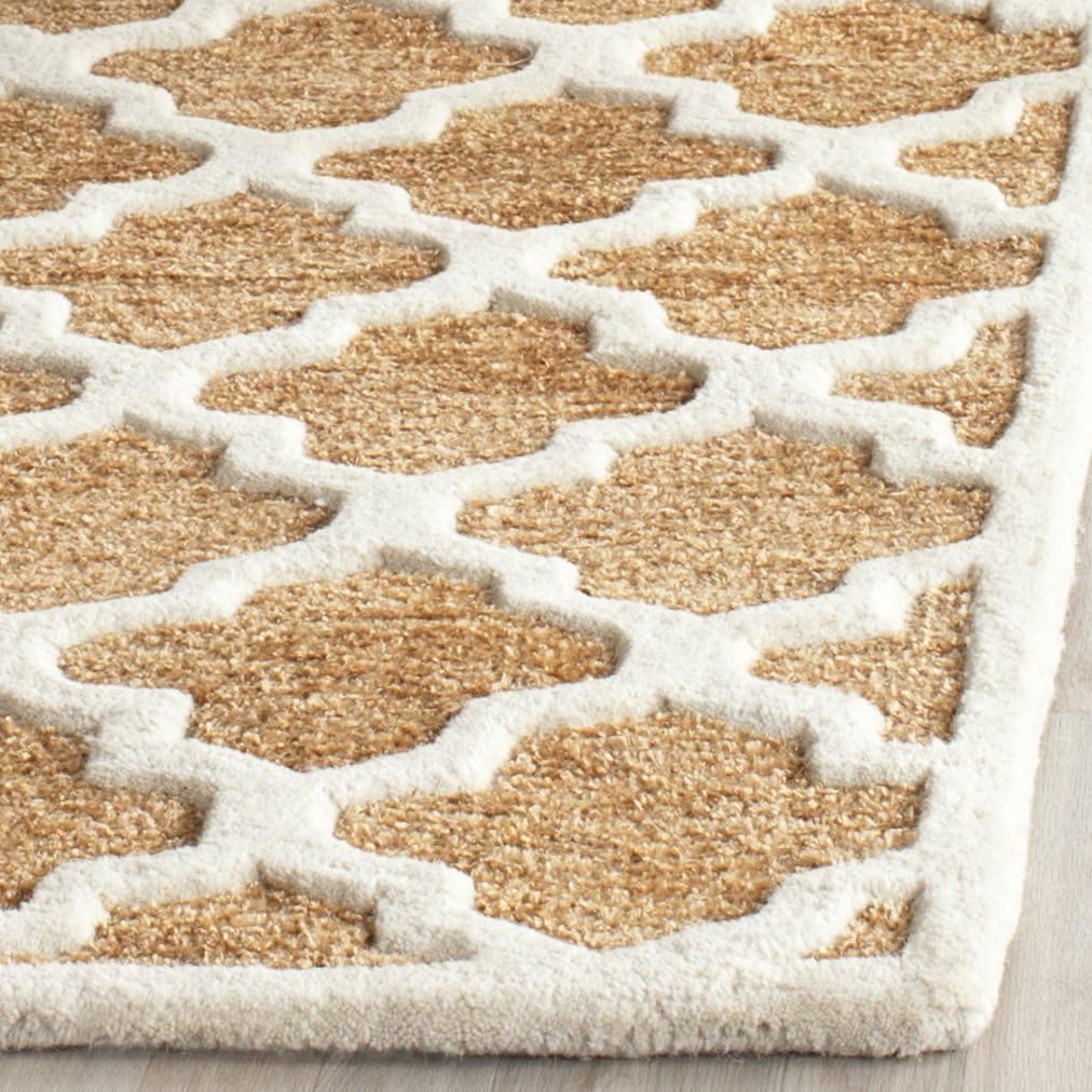 SAFAVIEH Precious Collection Runner Rug - 2'6" x 12', Camel, Handmade Trellis, Ideal for High Traffic Areas in Living Room, Bedroom (PRE152D)
