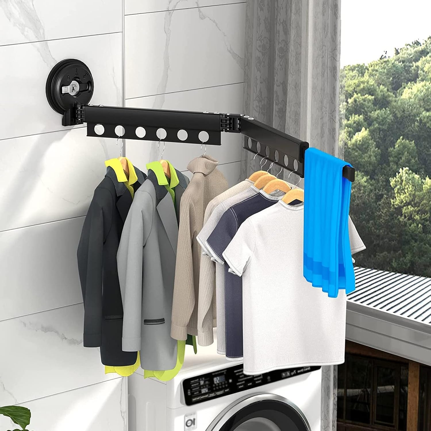 Jukkre Clothes Airer Indoor Clothes Drying Rack Wall Mounted