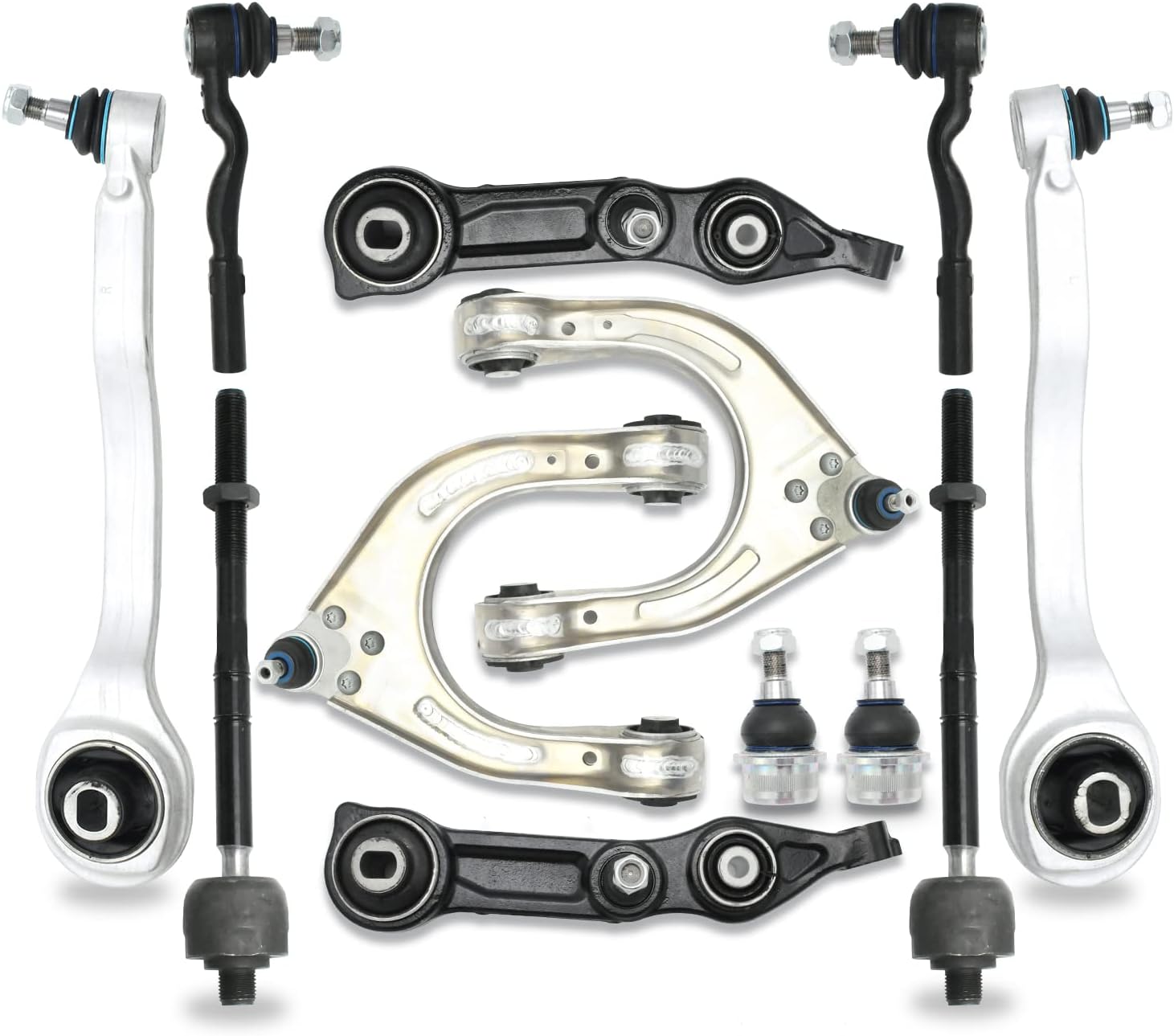 Front Suspension Kit w211 RWD Control Arms Ball Joint Compatible With 2003-2009 Mercedes-Benz E320 E500 E550 CLS500 CLS550 AMG (E55/E63/CLS55/CLS63)