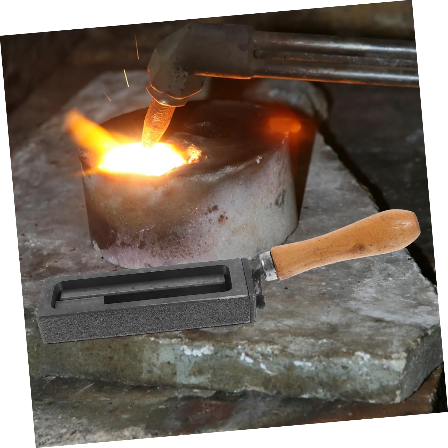 OSALADI 2 Stück Gold und Silber Ingot Mould Langlebige Gießform Ausgewähltem Material für DIY Projekte Metallguss und Schulwissenschaftsexperimente