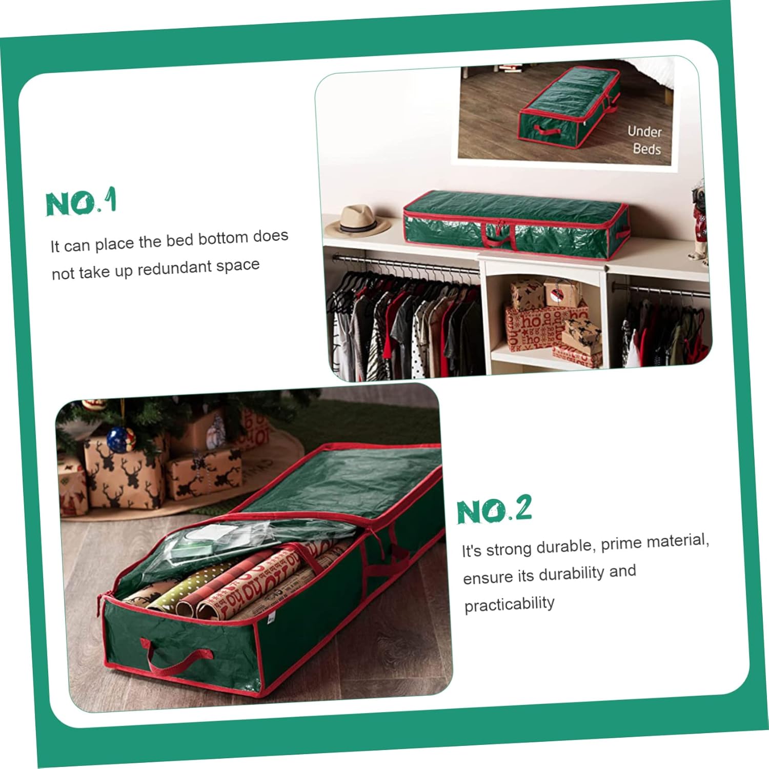 Ciieeo under Bed Storage Bag Wrapping Paper Organizer Decorative Storage Box Large Capacity