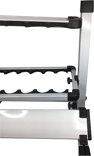 Miniatura 3 de Pactrade Marine Soporte de caña de pescar aleación de aluminio portátil 12 vertical Rack barco casa garaje