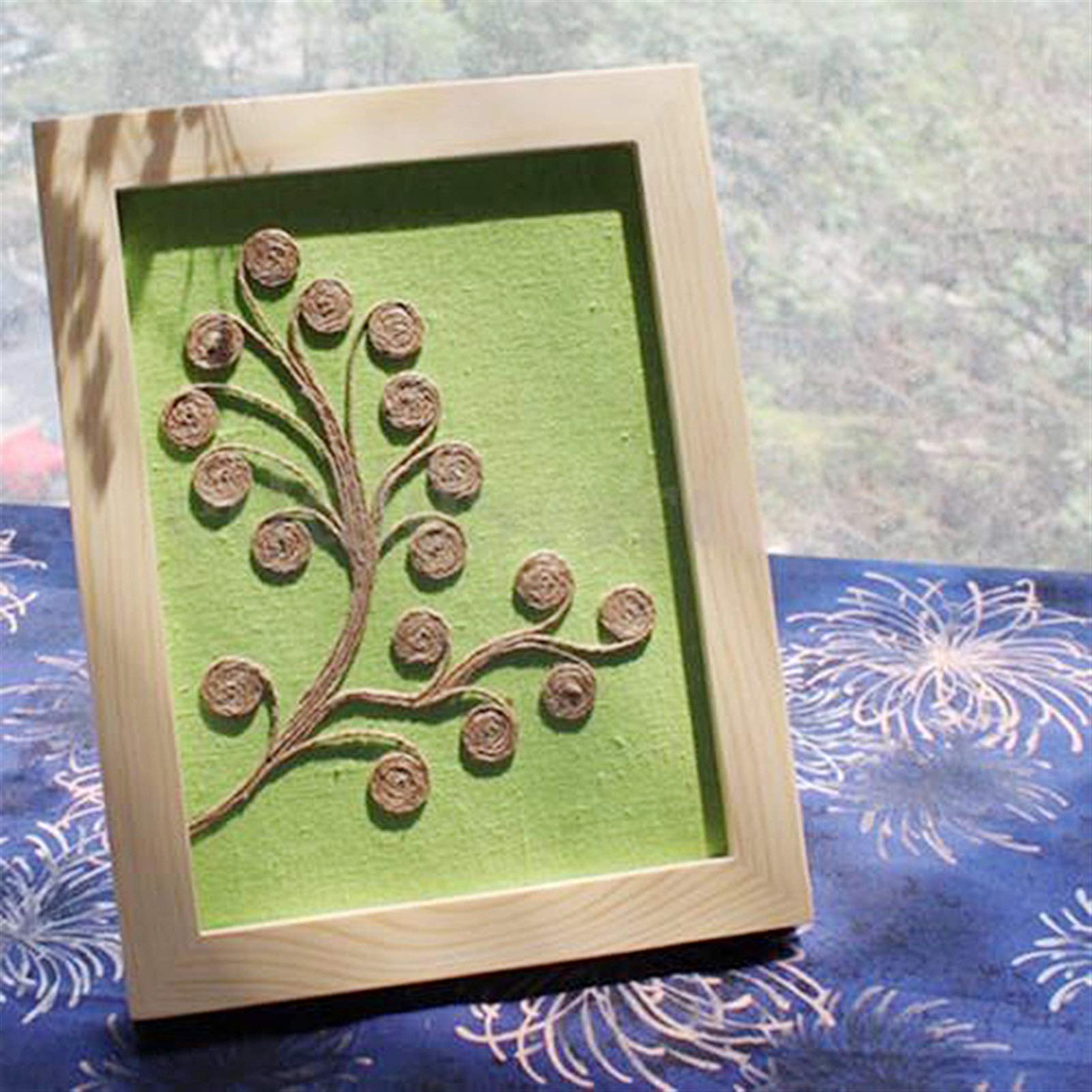 Zkenshan-Natural Jute Twine 3MM Thick 50M Brown Rustic Jute Twine String Handmade Hemp Jute Rope for Crafting Wedding, Natural Jute Fiber